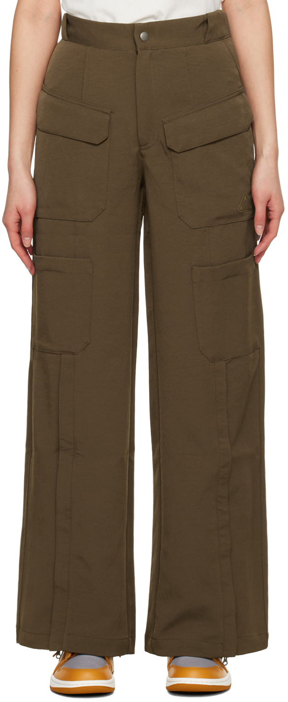 Nike Brown 23 Engineered Trousers In Light Olive
