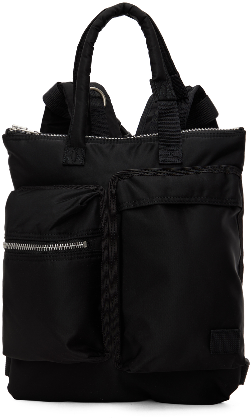 sacai: Black PORTER Edition Small Helmet Backpack | SSENSE