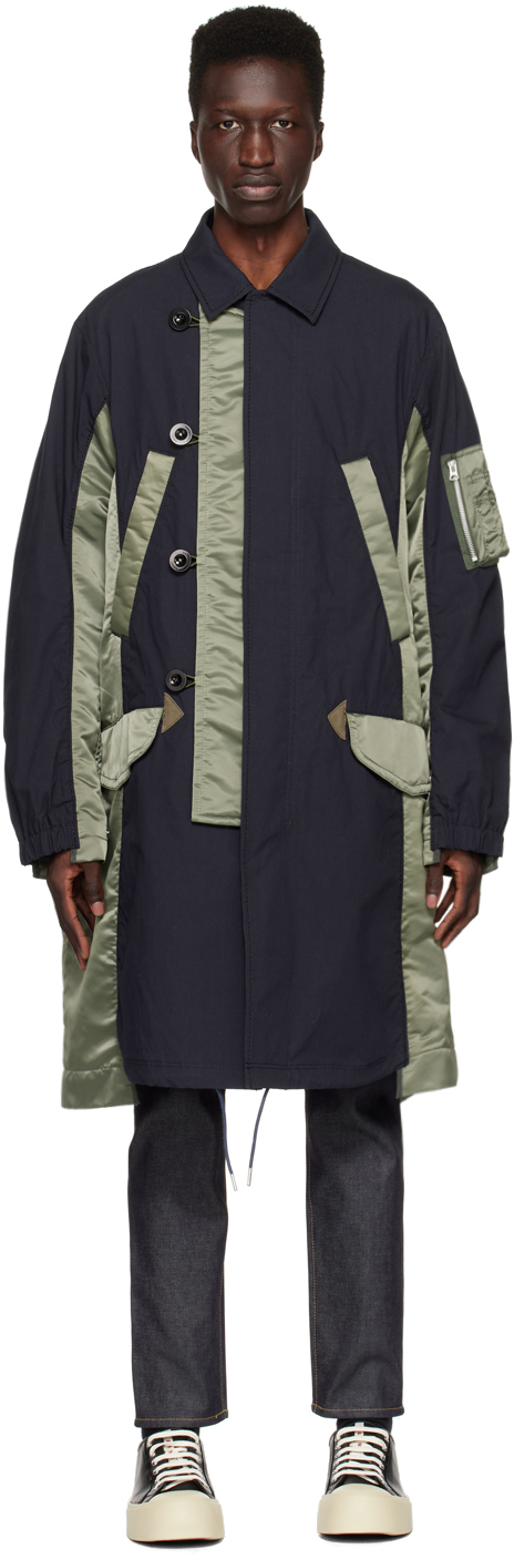 Navy & Khaki Military Coat