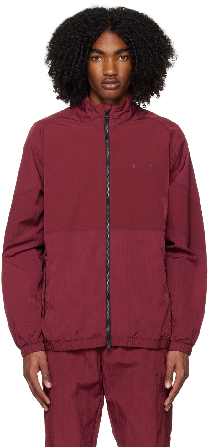Nike Burgundy 23 Engineered Jacket In Cherrywood Red