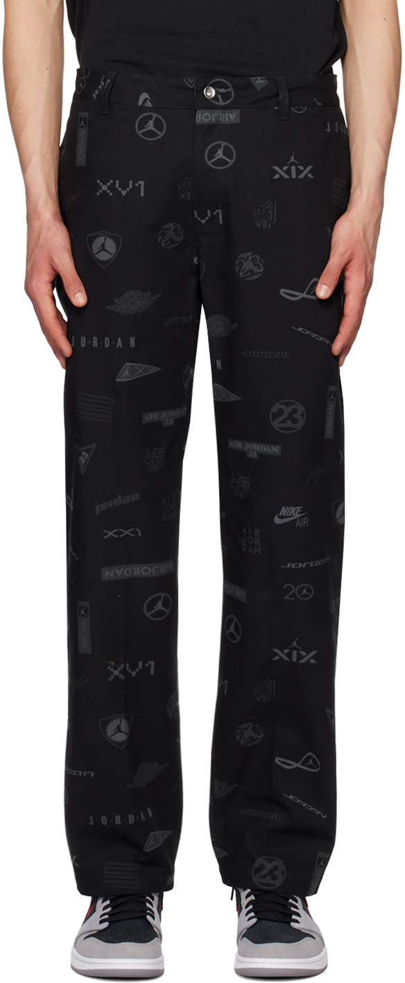 Shop Nike Black Flight Heritage Trousers