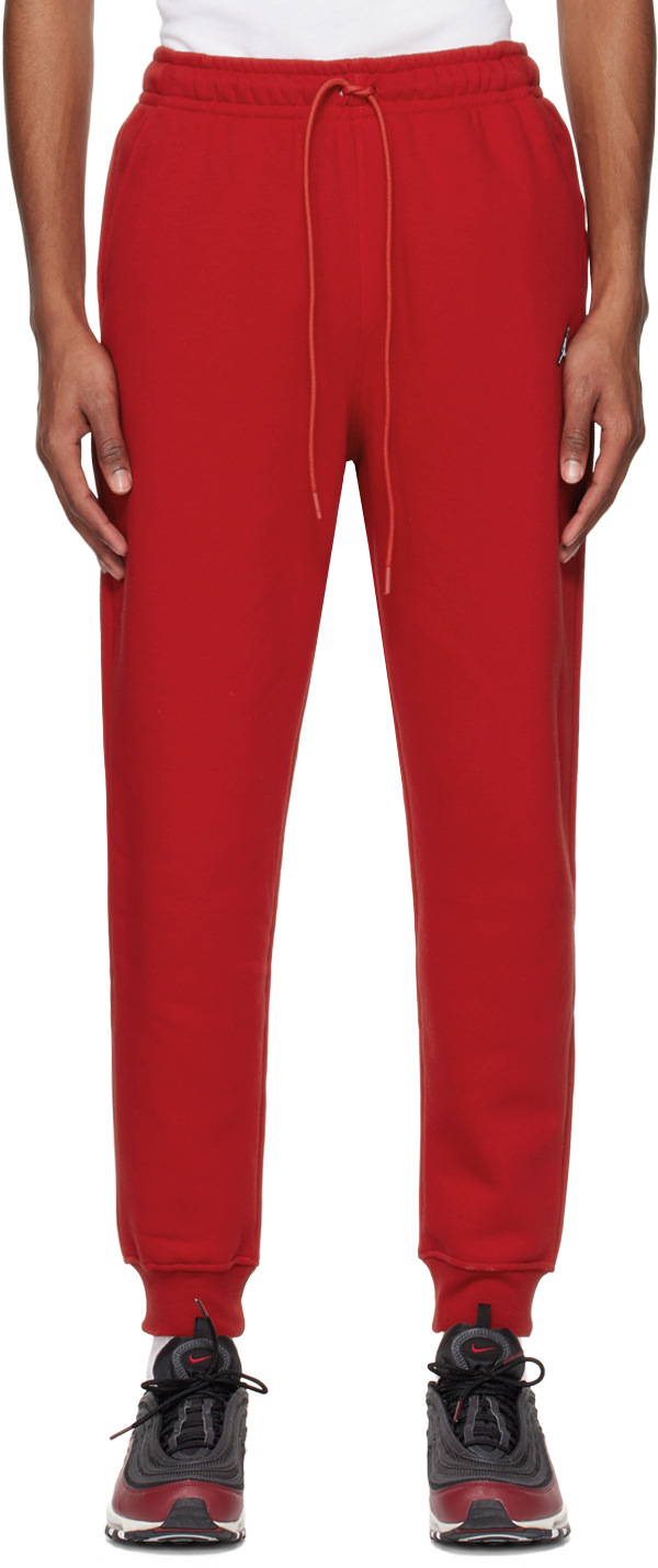 Shop Nike Red Brooklyn Lounge Pants In Gym Red/gym Red/whit