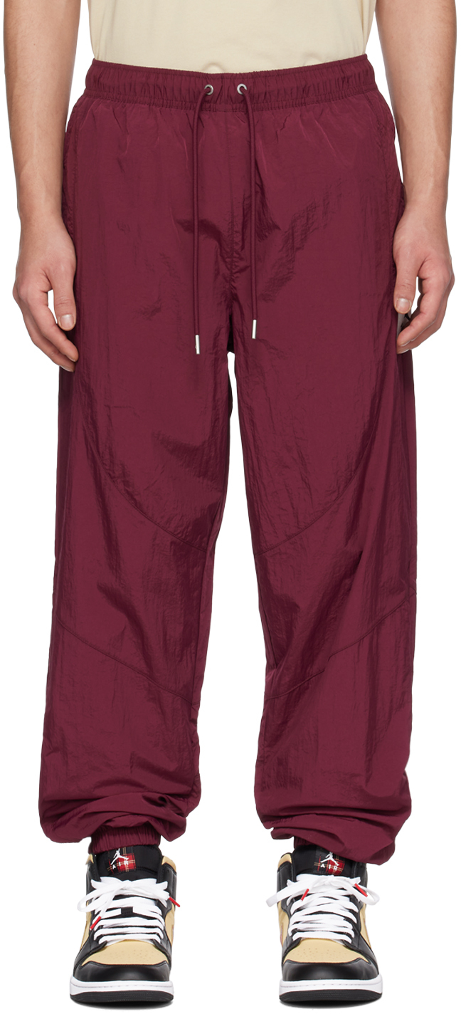 Nike Burgundy Statement Warm Up Track Pants In Cherrywood Red