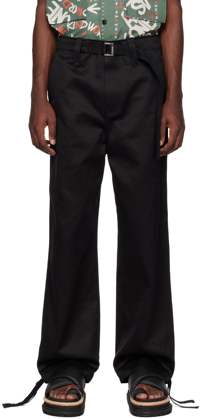 Sacai Belted Chino Trousers - Farfetch