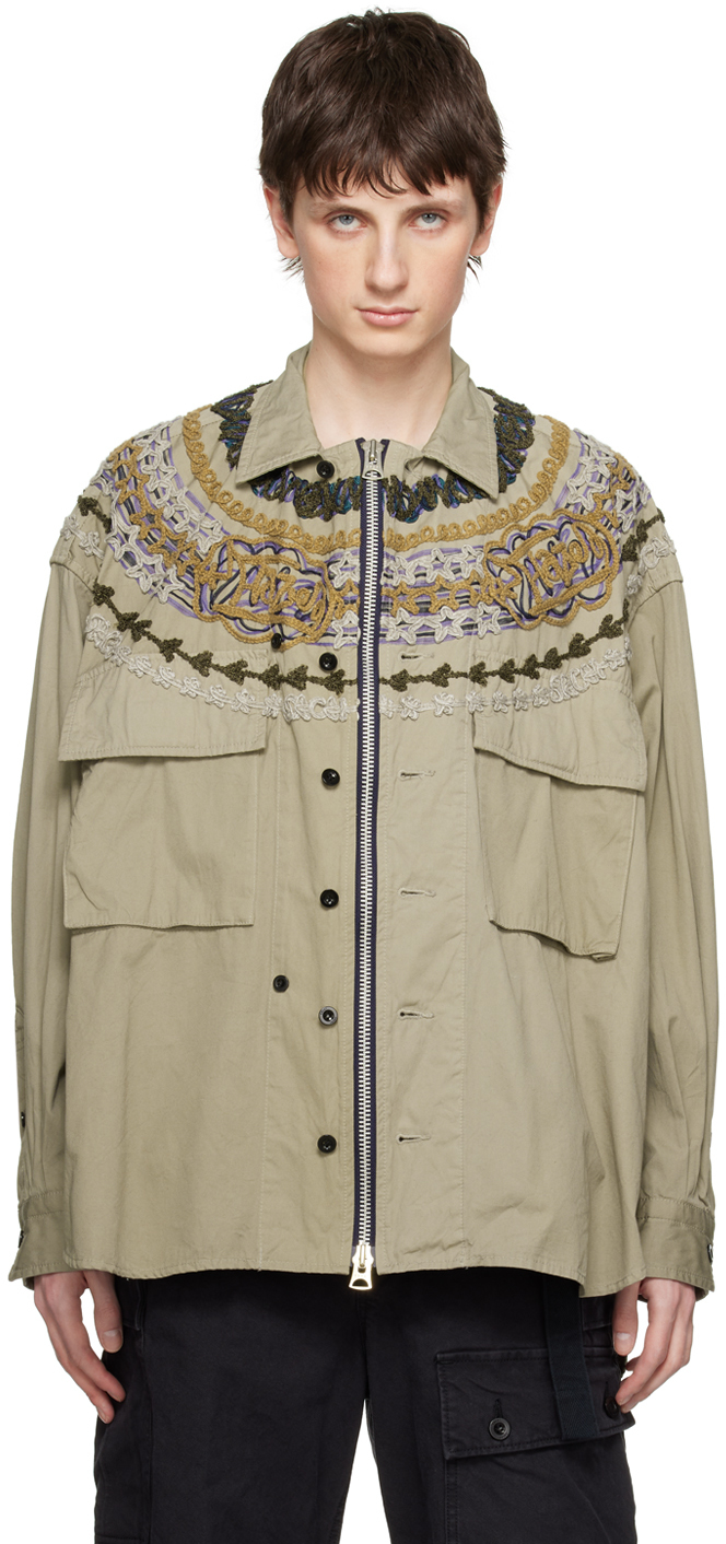 Sacai Jacket In Neutral | ModeSens