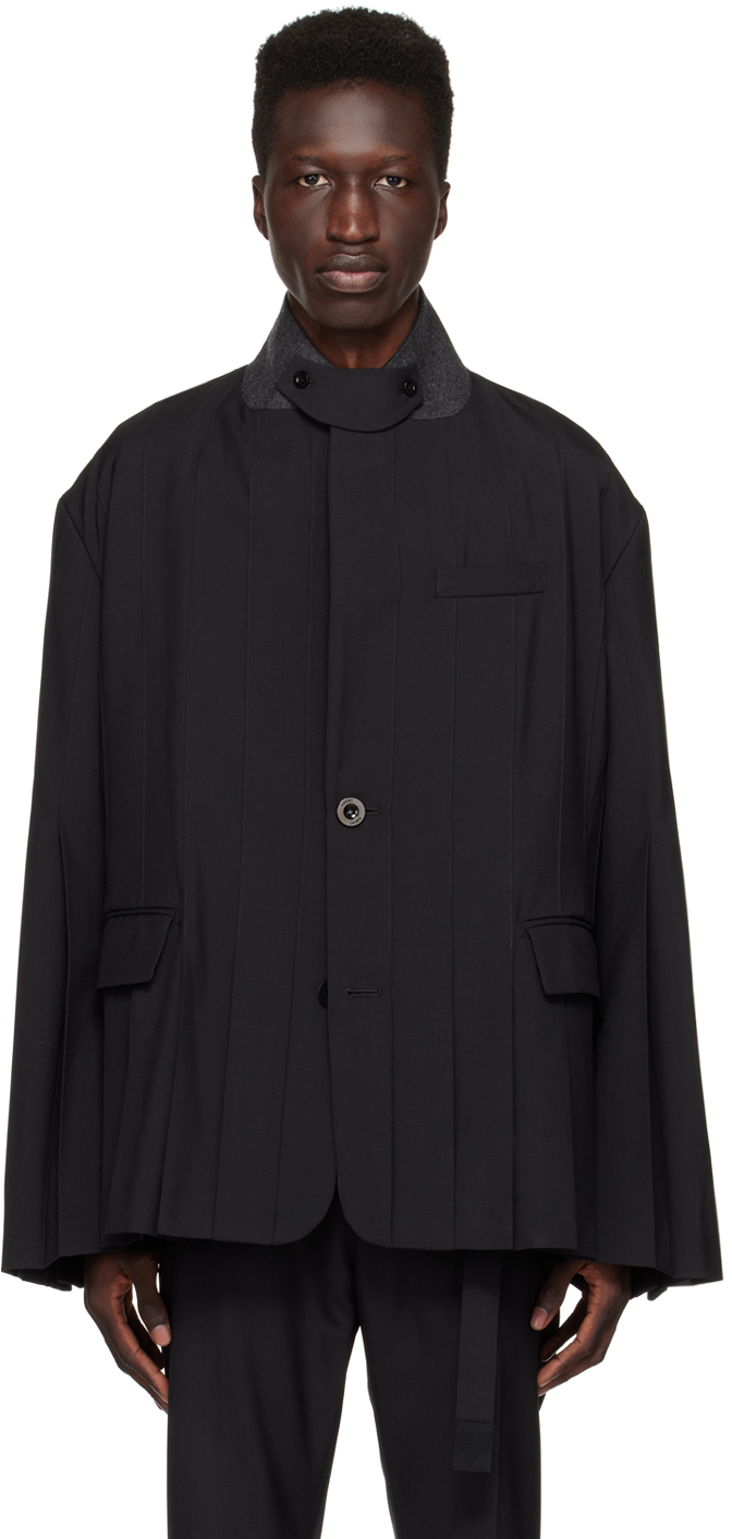 sacai blazer black