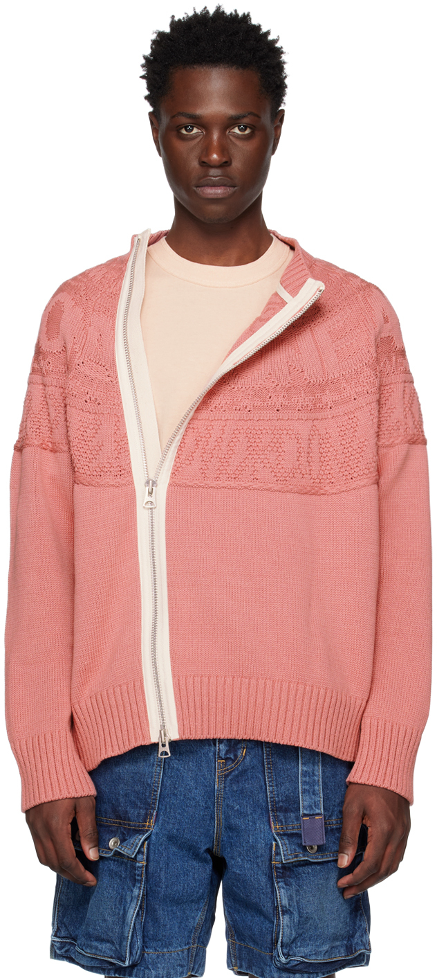 sacai: Pink Eric Haze Edition Sweater | SSENSE