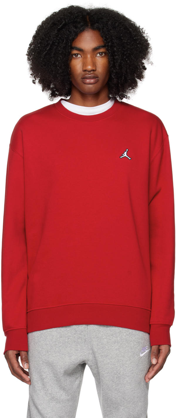Nike Red Brooklyn Sweatshirt In Gym Red/white