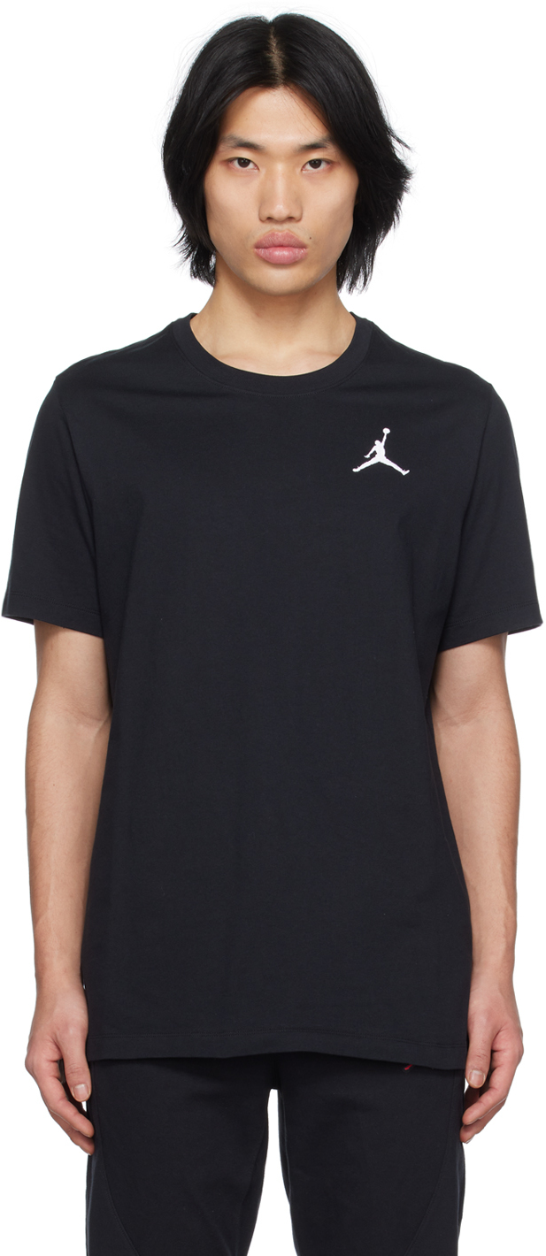 Nike Black Jordan Jumpman T-shirt In Black/white