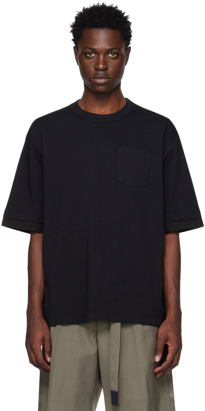 Sacai Navy Patch Pocket T-shirt In 251 D/navy | ModeSens