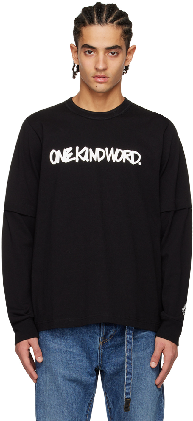 Black 'One Kind Word' Long Sleeve T-Shirt