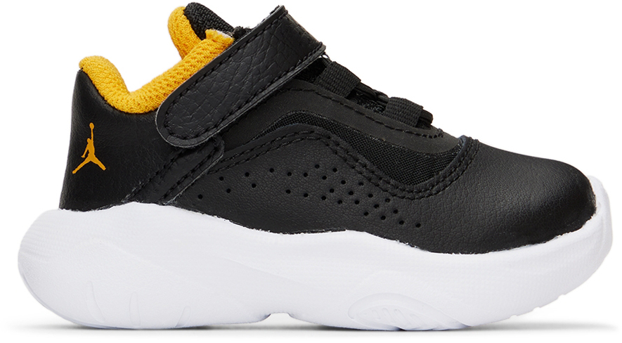 Nike Baby Black & Yellow Jordan 11 Cmft Sneakers In Black/taxi-white