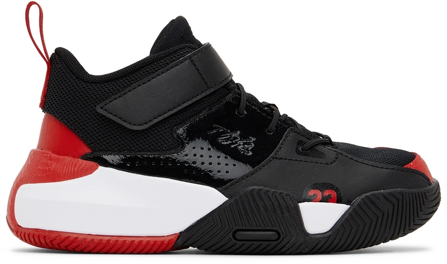 Nike Kids Black & Red Jordan Stay Loyal 2 Little Kids Sneakers In Black/red