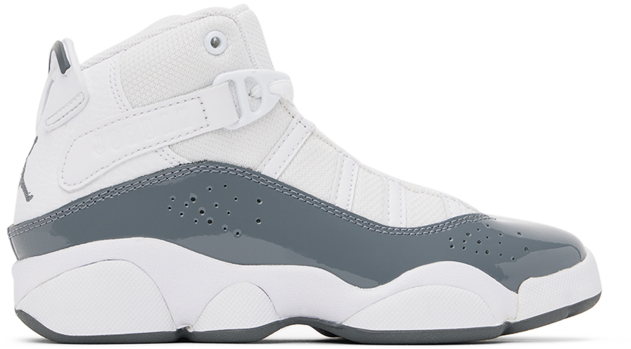 Nike Kids White & Gray Jordan 6 Rings Little Kids Sneakers In White/cool Grey/white