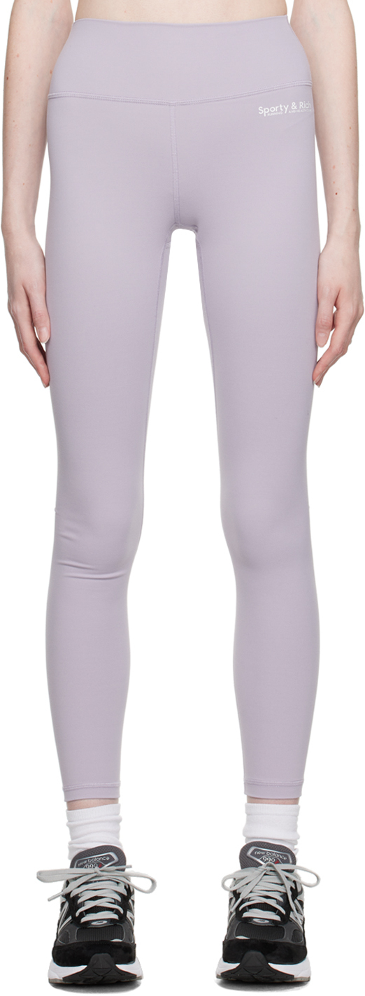 【関税込み】Sporty & Rich レギンス Sporty & Rich ハイウエスト レギンス | パープル | FARFETCH JP