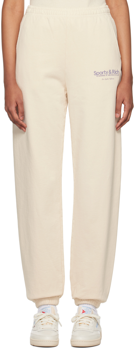Sporty And Rich Off-white Club Lounge Pants In Beige