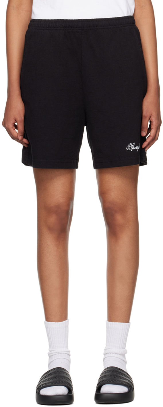 Black Cursive Shorts