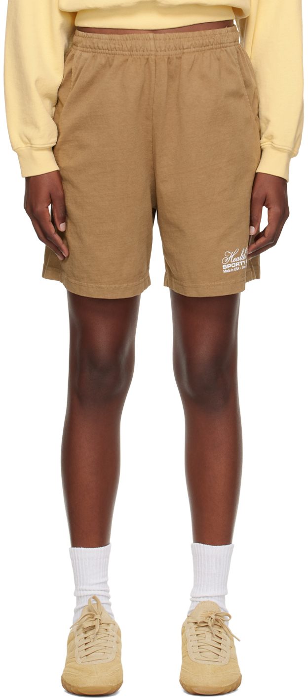 Brown 'Made In USA' Gym Shorts