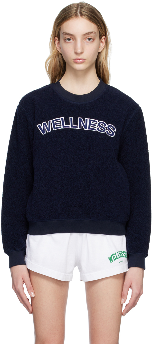 Sporty & Rich Navy 'Wellness' Sweatshirt