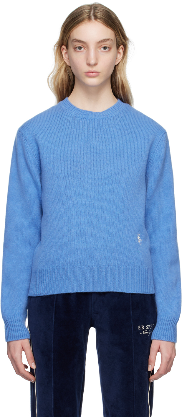 Sporty & Rich Blue 'SRC' Sweater SSENSE Canada