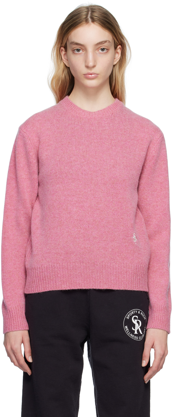 Sporty & Rich: Pink 'SRC' Sweater | SSENSE Canada