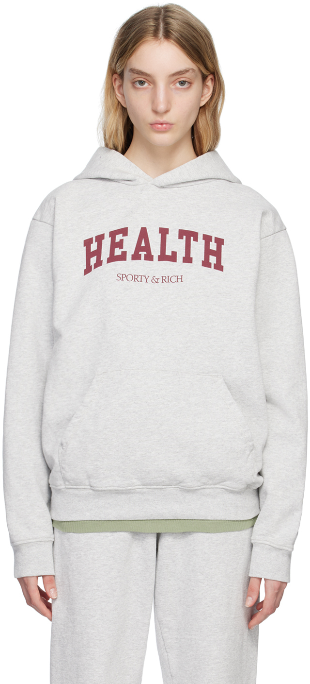 Sporty And Rich Sporty Rich Health Ivi Hoodie In Grey
