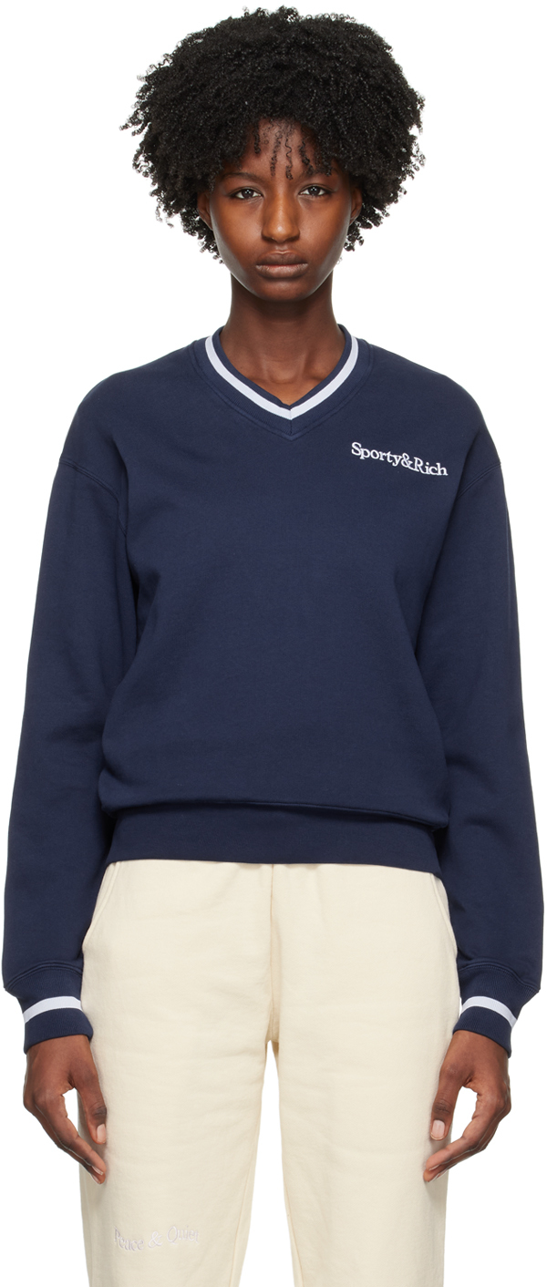 Navy Serif Sweatshirt