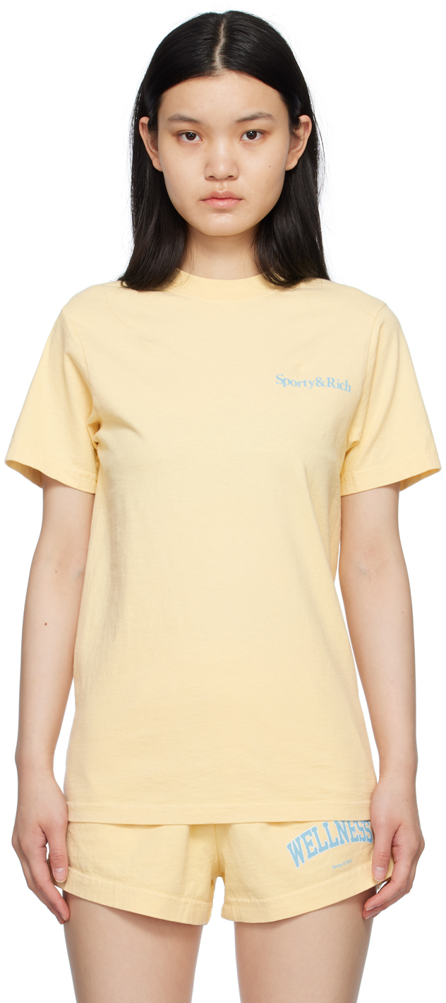 Yellow 'Health Is Wealth' T-Shirt