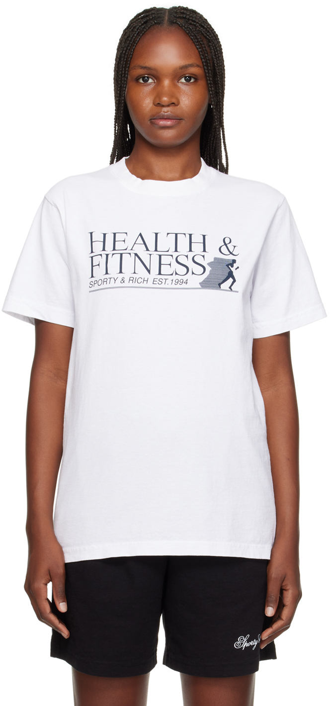 White 'Health & Fitness' T-Shirt
