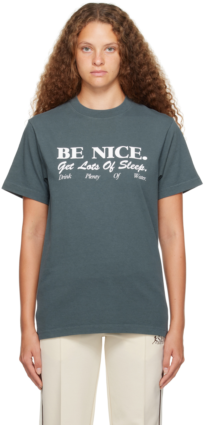 SSENSE Exclusive Gray 'Be Nice' T-Shirt