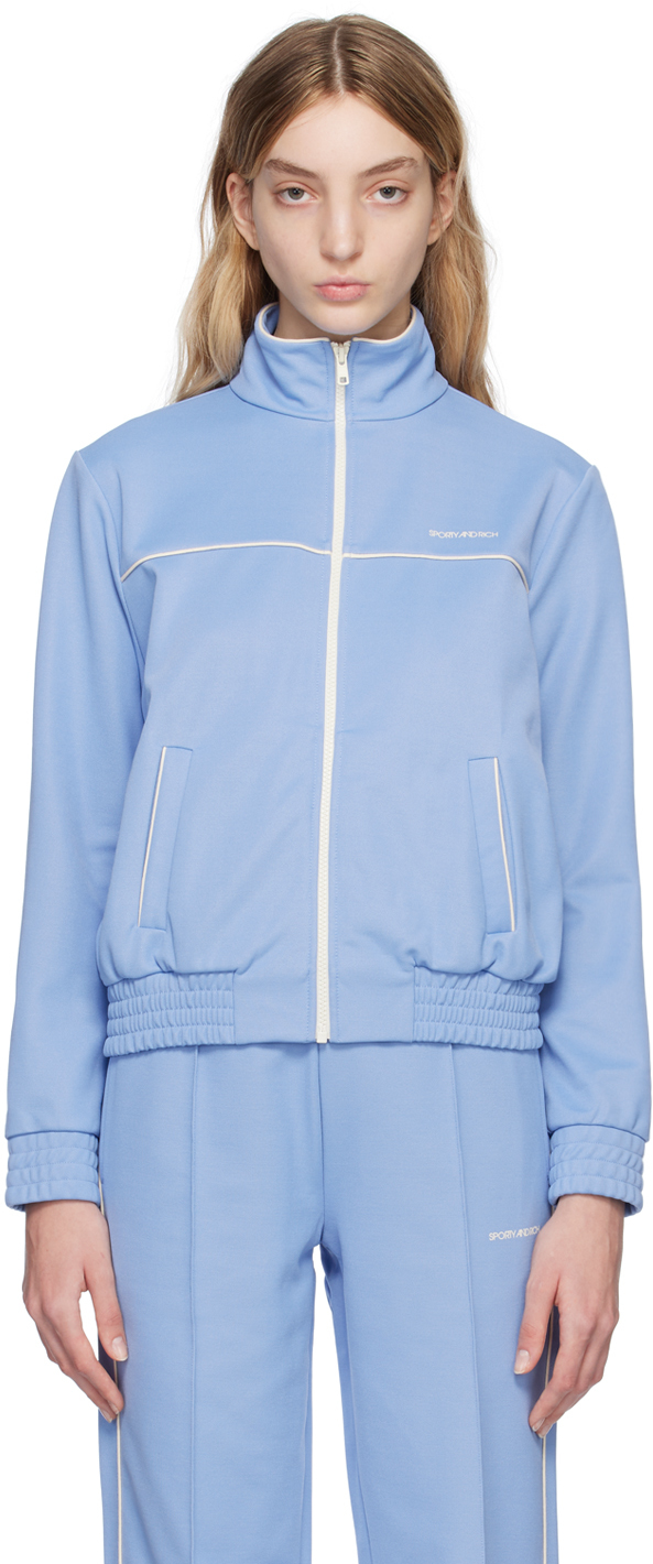 SPORTY AND RICH BLUE EDEN TRACK JACKET
