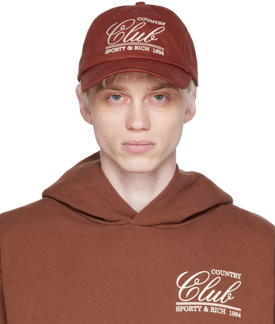 Sporty & Rich Red 'Country Club' Cap