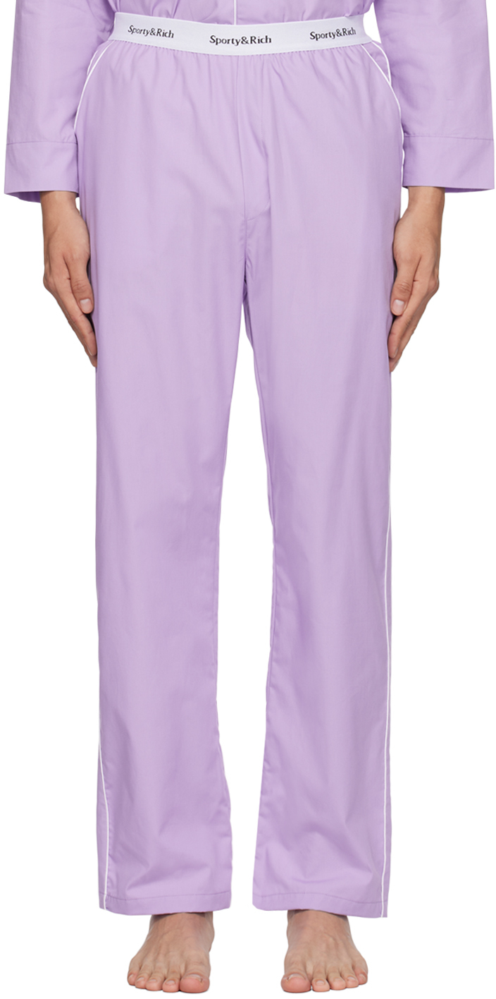 Sporty & Rich Purple Serif Sweatpants