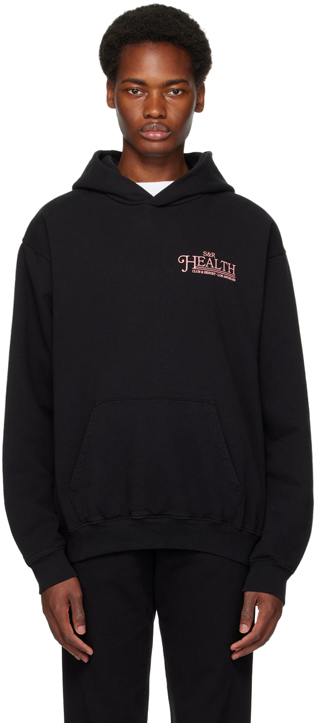 Sporty & Rich Black 'Health Resort' Hoodie