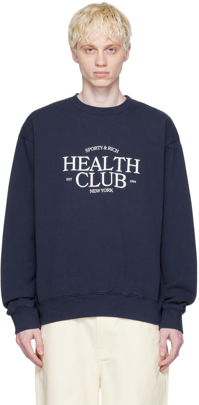 Sporty & Rich Navy 'Health' Sweatshirt