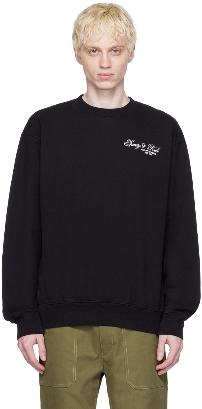 Sporty & Rich Black Villa Sweatshirt