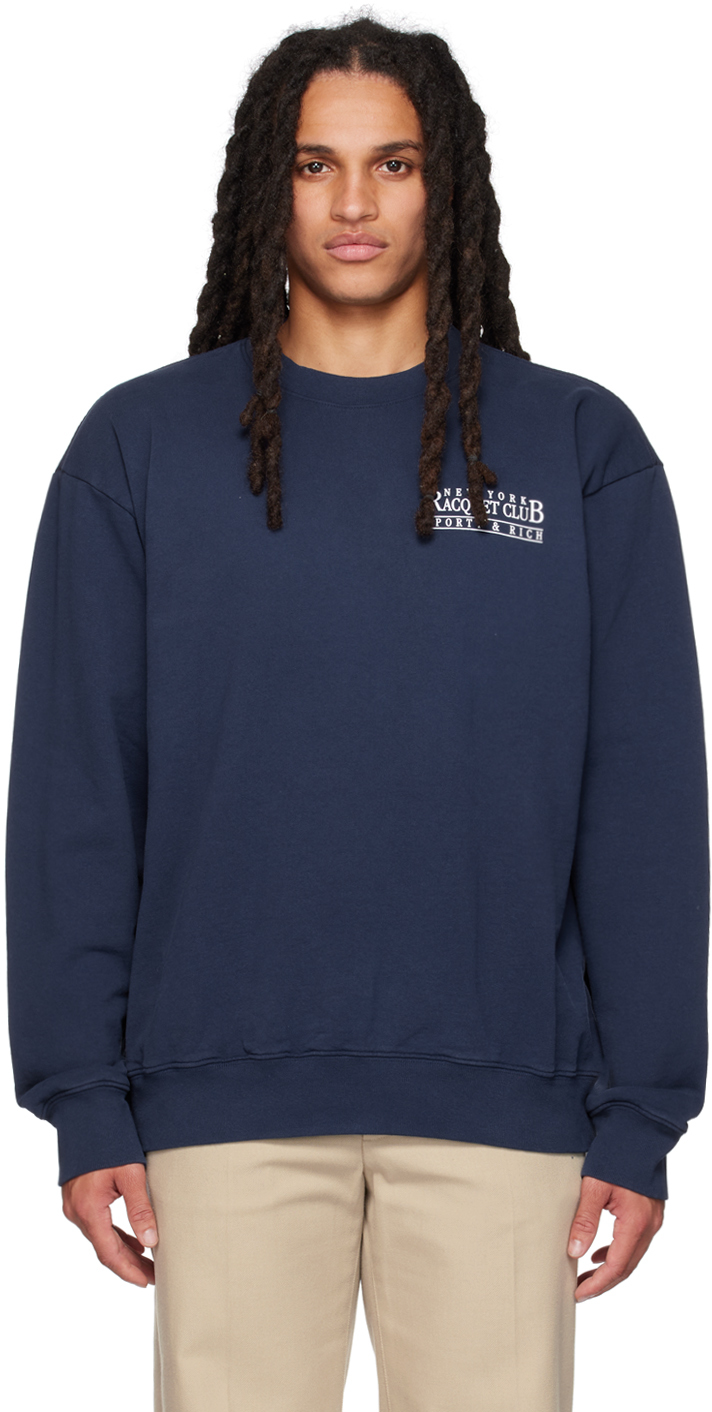 Sporty & Rich Blue 'NY Racquet Club' Sweater