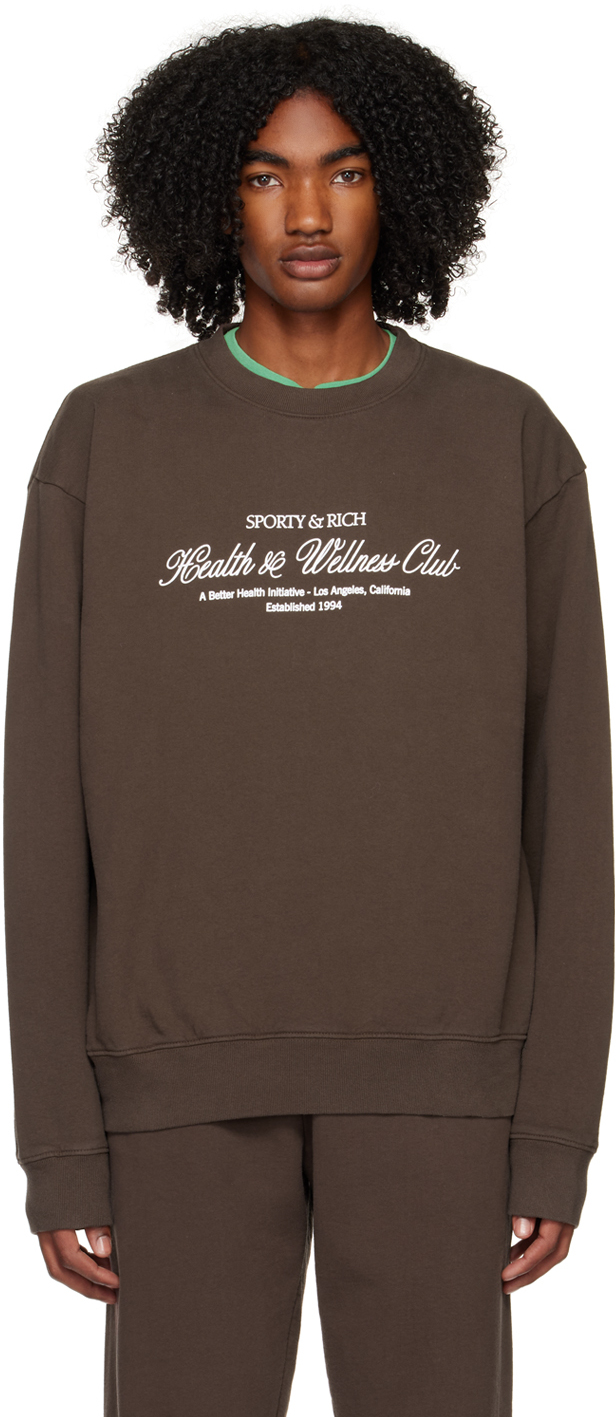 Sporty & Rich Brown H & W Club Sweatshirt