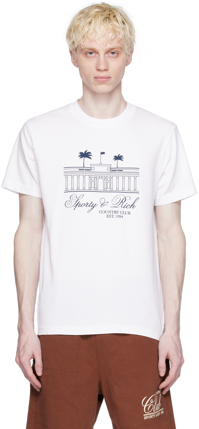 Sporty & Rich White Villa T-Shirt