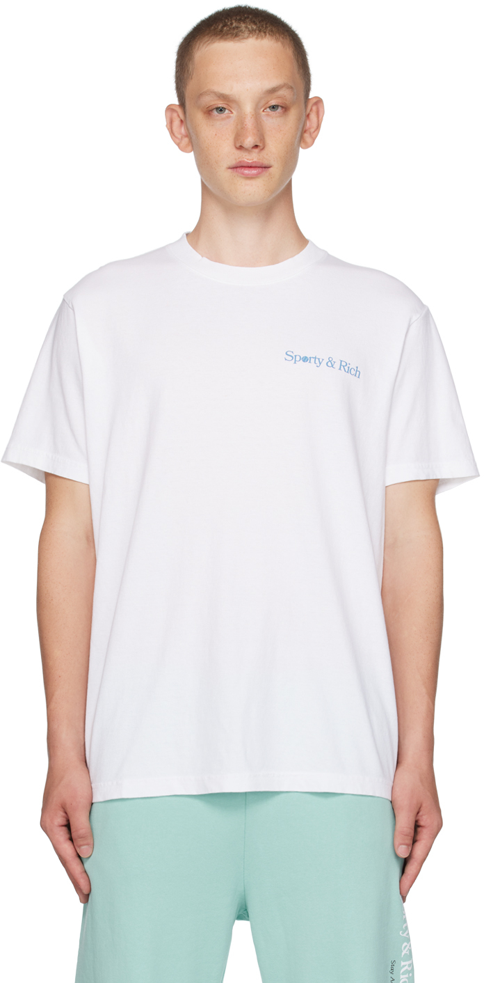 Sporty & Rich: White LA Racquet Club T-Shirt | SSENSE UK