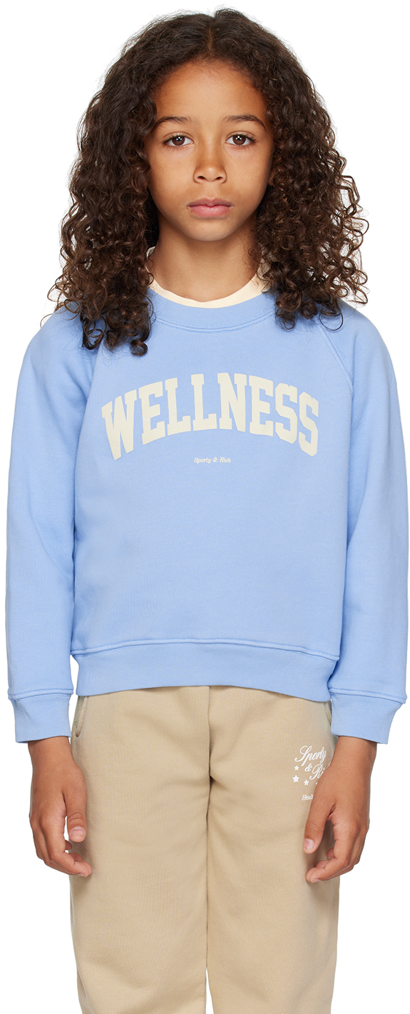 Sporty & Rich Kids Blue 'Wellness' Sweatshirt