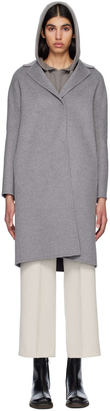 's Max Mara Gray Regina Coat In 012 Medium Grey