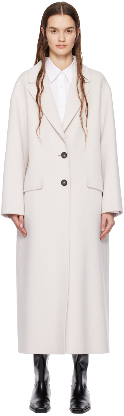 's Max Mara Caterina Virgin Wool Coat In White