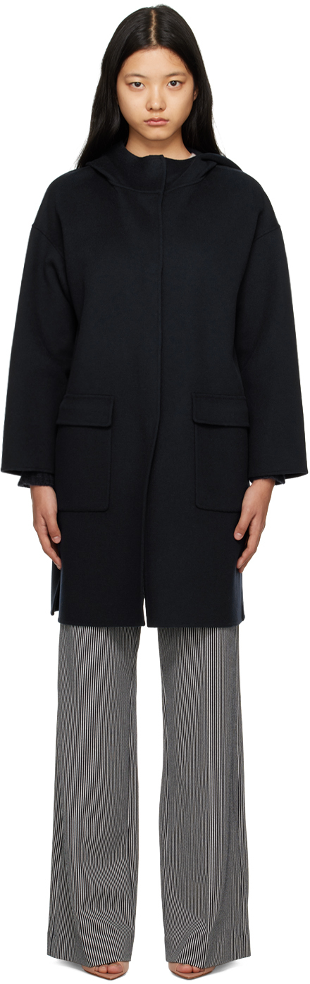 's Max Mara Navy Desiderio Coat In 012 Midnight Blue