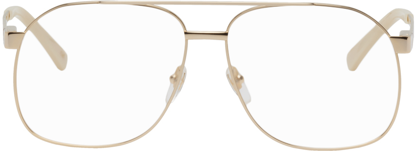 Gold Oversize Retro Glasses