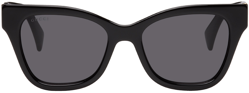 Gucci Black Cat-eye Sunglasses In 001 Black
