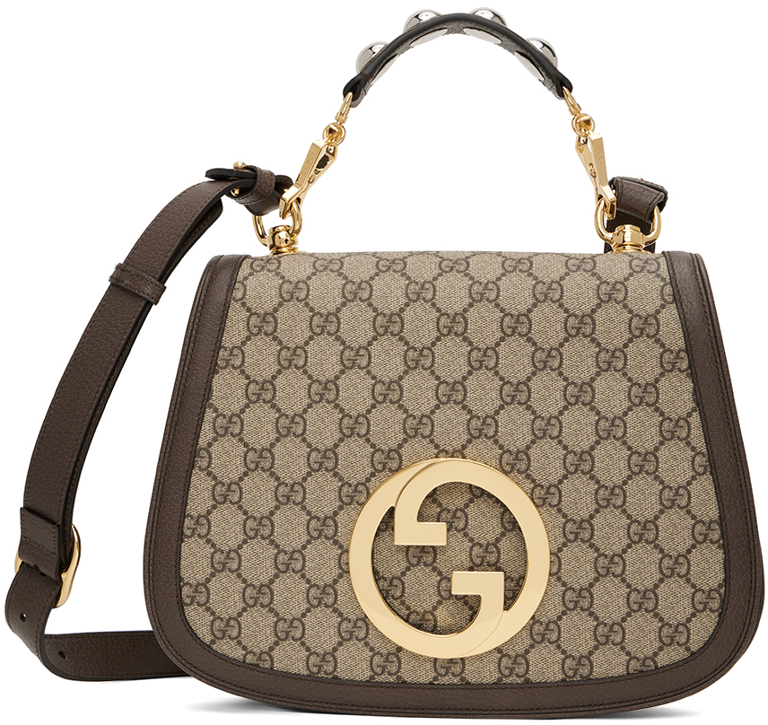 Gucci Interlocking G Shoulder Bag Small Beige