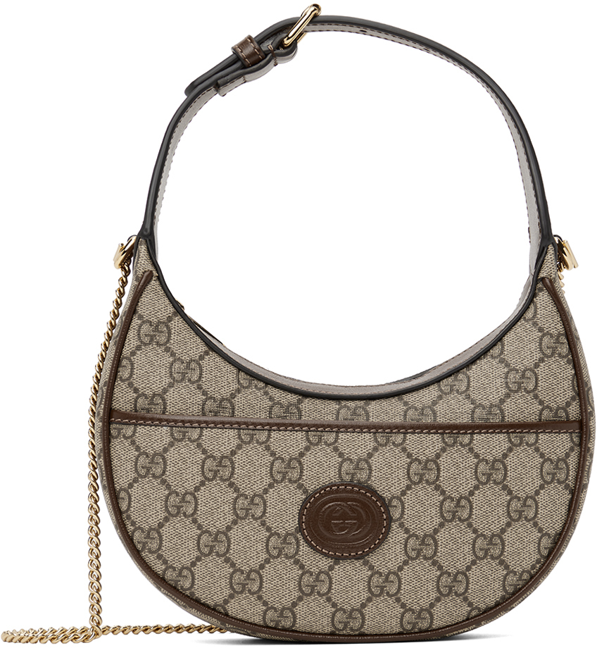 Gucci Gg Half-moon-shaped Mini Bag In Beige | ModeSens