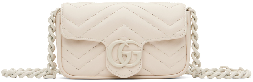 Gucci White GG Marmont Bag