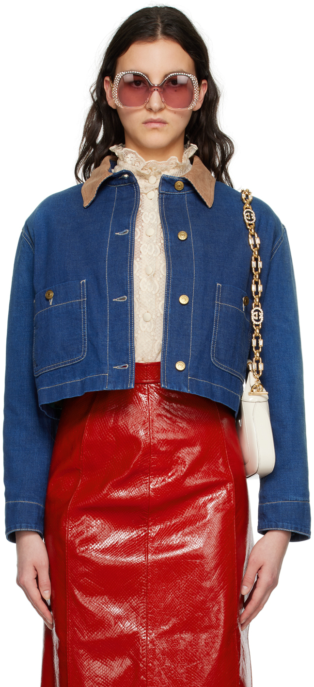 Jacket Gucci Blue size 48 IT in Denim - Jeans - 29960126